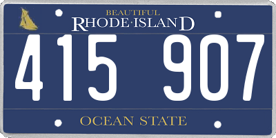 RI license plate 415907