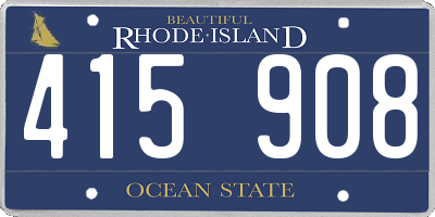 RI license plate 415908
