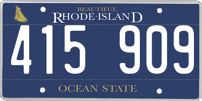 RI license plate 415909