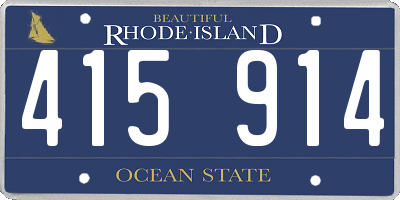 RI license plate 415914