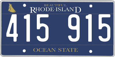 RI license plate 415915