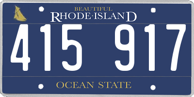 RI license plate 415917