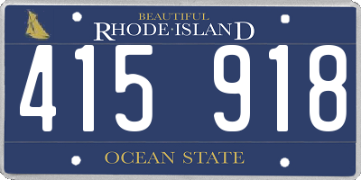RI license plate 415918