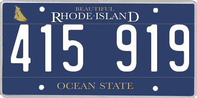 RI license plate 415919