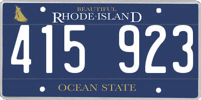 RI license plate 415923