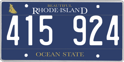 RI license plate 415924