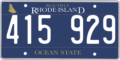 RI license plate 415929