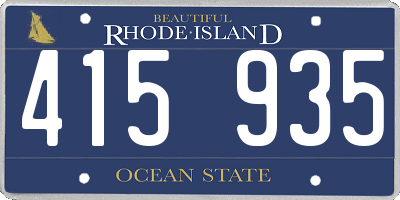 RI license plate 415935