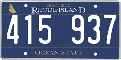 RI license plate 415937