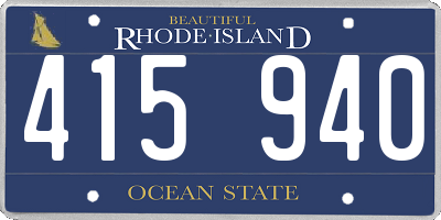 RI license plate 415940