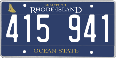 RI license plate 415941
