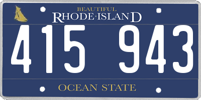 RI license plate 415943