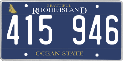 RI license plate 415946