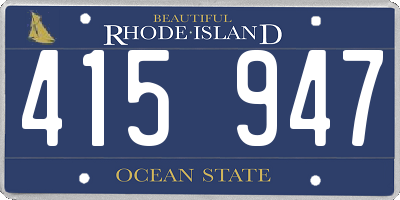 RI license plate 415947
