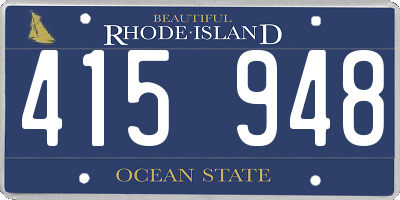 RI license plate 415948