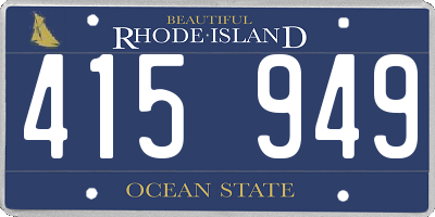 RI license plate 415949