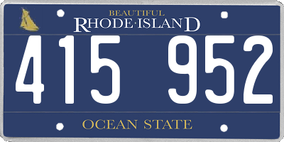RI license plate 415952