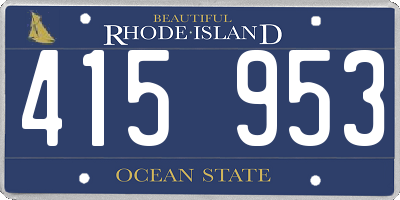 RI license plate 415953