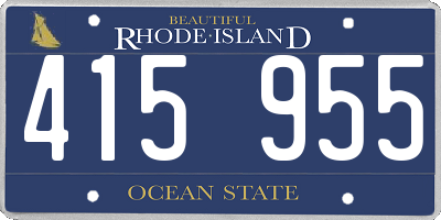 RI license plate 415955