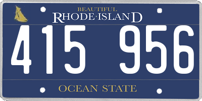 RI license plate 415956