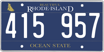 RI license plate 415957