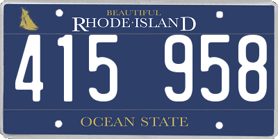 RI license plate 415958