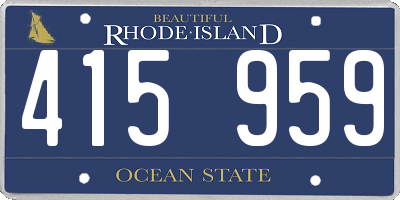 RI license plate 415959