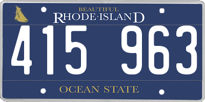 RI license plate 415963