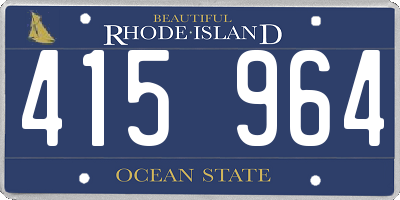 RI license plate 415964