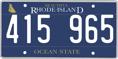 RI license plate 415965