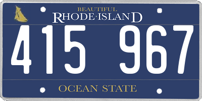 RI license plate 415967