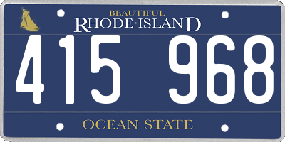 RI license plate 415968