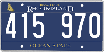 RI license plate 415970