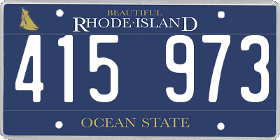 RI license plate 415973