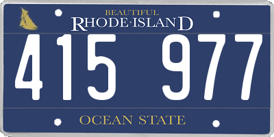 RI license plate 415977