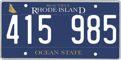 RI license plate 415985