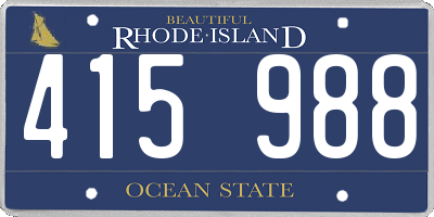 RI license plate 415988