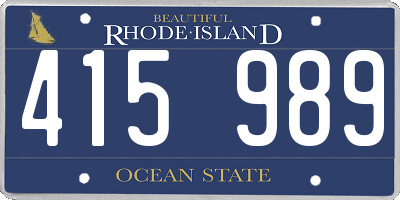 RI license plate 415989