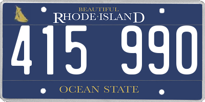 RI license plate 415990