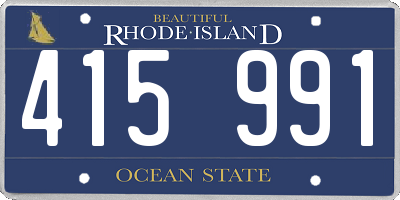 RI license plate 415991