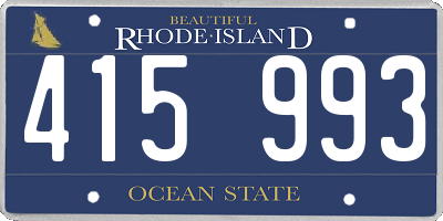 RI license plate 415993