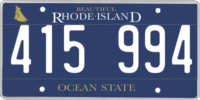 RI license plate 415994