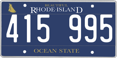 RI license plate 415995