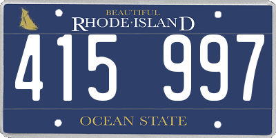 RI license plate 415997