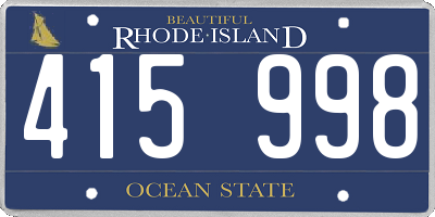 RI license plate 415998