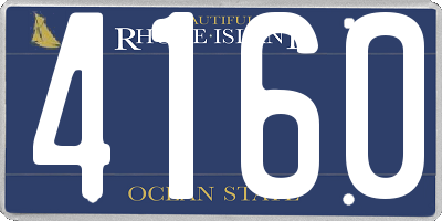 RI license plate 4160