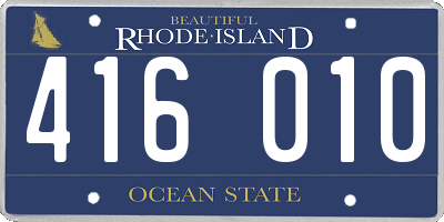 RI license plate 416010