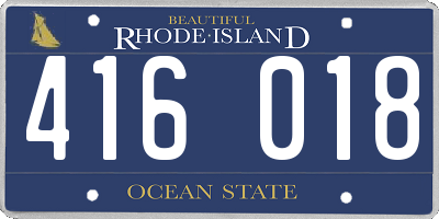 RI license plate 416018