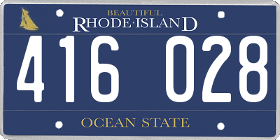 RI license plate 416028