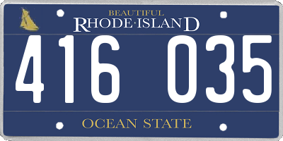 RI license plate 416035